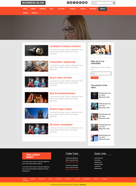 Business Blog Responsive Template Blog List